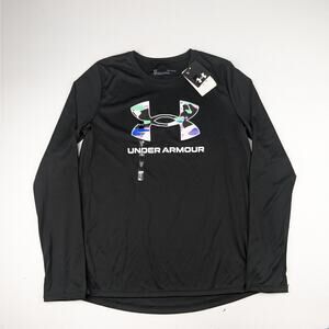 Under Armour Girls Black LS Athletic Shirt - Large
